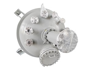 6400L不锈钢复合板夹套外循环反应釜已完工发往洛阳