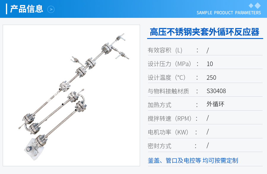 天津不锈钢高压管式反应器