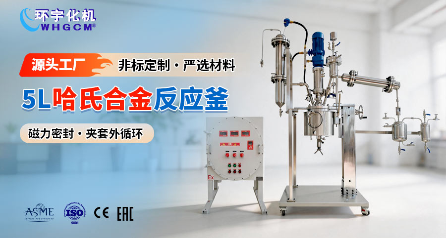 天津5L哈氏合金B2手动升降翻转反应釜
